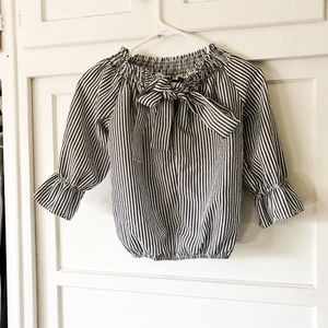 Black and white blouse